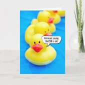イエローラバーダック50誕生日ユーモア カード (正面)