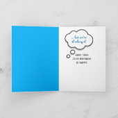 イエローラバーダック75誕生日ユーモア カード (内部)