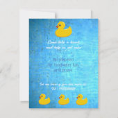 イエローラバーダック – バースデープールパーティー 招待状 (裏面)