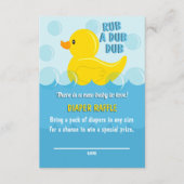 イエローラバーダックAダブダブベビーシャワー エンクロージャーカード (正面)