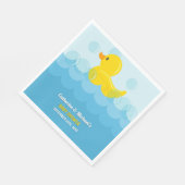 イエローラバーダックAダブダブベビーシャワー スタンダードランチョンナプキン (角)