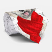 イエローラブラドレおもしろいウーフクリスマスドッグ恋人 ネクタイ (ロール)