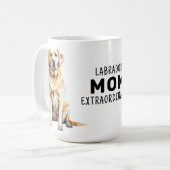 イエローラブラドールお母さんスタイリッシュかわいい愛犬の恋人 コーヒーマグカップ (正面左)