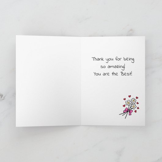 イエローラブラドールとストッキング母の日 カード (内部)