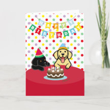 イエローラブラドールとブラックラブラドール誕生日