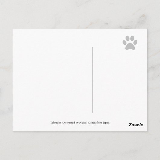 イエローラブラドールとマムロング ポストカード (裏面)