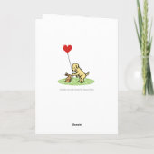 イエローラブラドールとリトルフレンドありがとう カード (裏面)