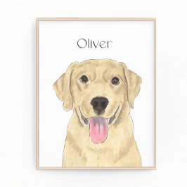 イエローラブラドールアート フォトプリント           