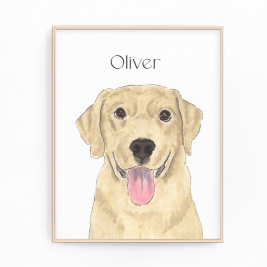 イエローラブラドールアート フォトプリント           