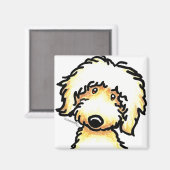 イエローラブラドールアート マグネット (正面/裏面)