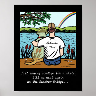 イエローラブラドールエンジェルとパパ1 ポスター