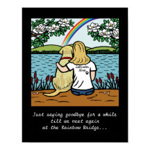 イエローラブラドールエンジェルとマムブロンドLポスター