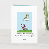 イエローラブラドールエンジェルウィズラブ カード (裏面)