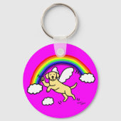 イエローラブラドールガーディアンエンジェル（レインボーブリッジ） キーホルダー (正面)