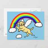 イエローラブラドールガーディアンエンジェル（レインボーブリッジ） ポストカード (正面/裏面)