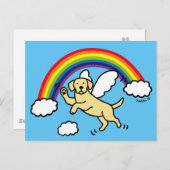 イエローラブラドールガーディアンエンジェル(レインボーブリッジ) ポストカード (正面/裏面)