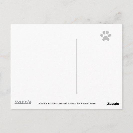 イエローラブラドールガーディアンエンジェル(レインボーブリッジ) ポストカード (裏面)