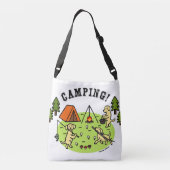 イエローラブラドールキャンプバッグ クロスボディバッグ (裏面)