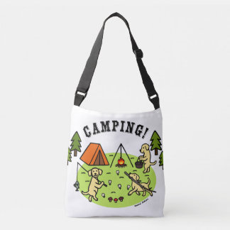 イエローラブラドールキャンプバッグ クロスボディバッグ