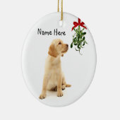 イエローラブラドールクリスマスオーナメント セラミックオーナメント (右)