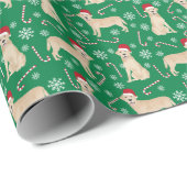イエローラブラドールクリスマスドッグ ラッピングペーパー (ロールコーナー)