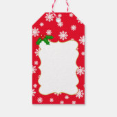 イエローラブラドールクリスマス〔雄ジカの〕枝角 ギフトタグ (裏面)