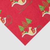 イエローラブラドールシルエットクリスマスそり赤 薄葉紙 (詳細)