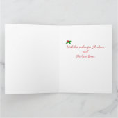 イエローラブラドールシルエットクリスマスそり カード (内部)