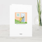 イエローラブラドールダッフォジル春ありがとう カード (裏面)