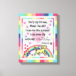 イエローラブラドールトロッティングレインボーブリッジアート キャンバスプリント