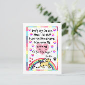 イエローラブラドールトロッティング記念はがき ポストカード (スタンド正面)