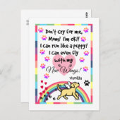 イエローラブラドールトロッティング記念はがき ポストカード (正面/裏面)