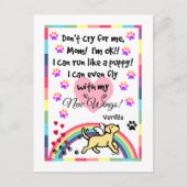 イエローラブラドールトロッティング記念はがき ポストカード (正面)