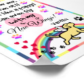 イエローラブラドールトロッティング記念プリント ポスター (角)