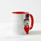 イエローラブラドールドッグラバークリスマスホリデー マグカップ (正面右)