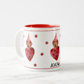 イエローラブラドールバレンタインデイギフトドッグ ツートーンマグカップ (正面左)