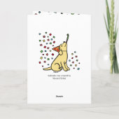 イエローラブラドールバースデーパーティー紙吹雪 カード (裏面)