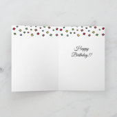 イエローラブラドールバースデーパーティー紙吹雪 カード (内部)