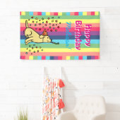 イエローラブラドールバースデーパーティー紙吹雪 横断幕 (インサイチュ)