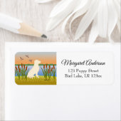 イエローラブラドールバードドッグサンセット ラベル (インサイチュ)