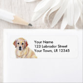 イエローラブラドールパピー絵画ズ ラベル (インサイチュ)