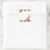 イエローラブラドールパピー&サンタハットクリスマス スクエアシール (バッグ)