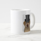 イエローラブラドールフォーマル、ハウンド&ハット ジャンボコーヒーマグカップ (正面右)