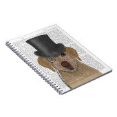 イエローラブラドールフォーマル、ハウンド&ハット ノートブック (右側)