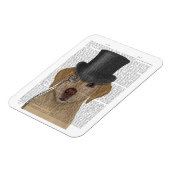 イエローラブラドールフォーマル、ハウンド&ハット マグネット (左側)