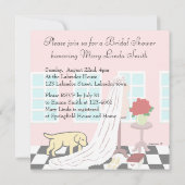 イエローラブラドールブライダルシャワー 招待状 (裏面)