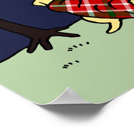 イエローラブラドールママムアンドスターリースカイ ポスター (角)