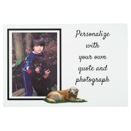 イエローラブラドールミックスブリードドッグメタルウォールアート メタルプリント