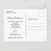 イエローラブラドールメリークリスマスラブラドールレトリバー シーズンポストカード (裏面)