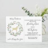 イエローラブラドールメリークリスマスラブラドールレトリバー 招待状 (スタンド正面)